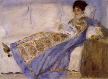 Pierre Auguste Renoir : Madame Monet on a Sofa